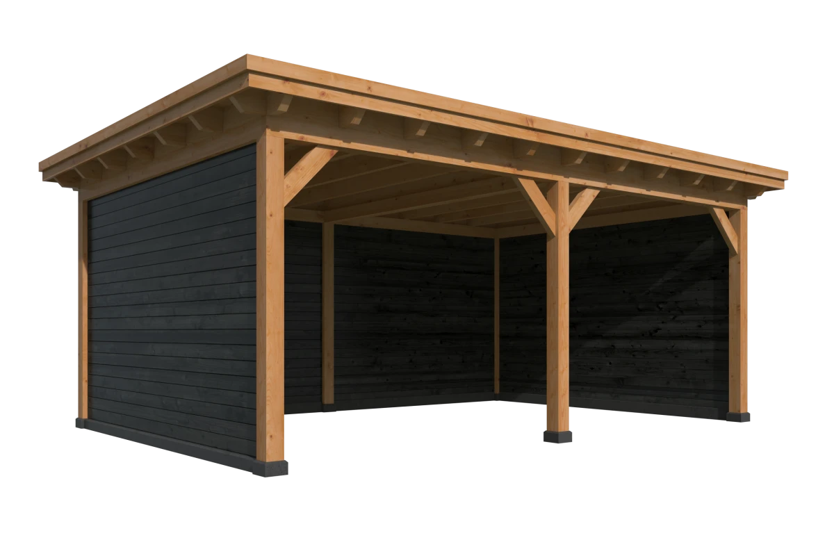 Platdak Odense XXL Samenstelling 4 Red Class Wood zwart gespoten