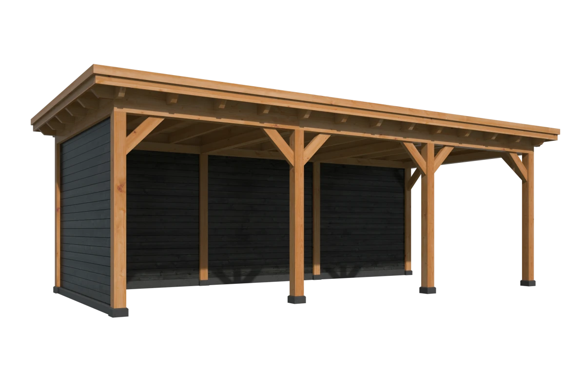 Platdak Odense XL Samenstelling 6 Red Class Wood zwart gespoten