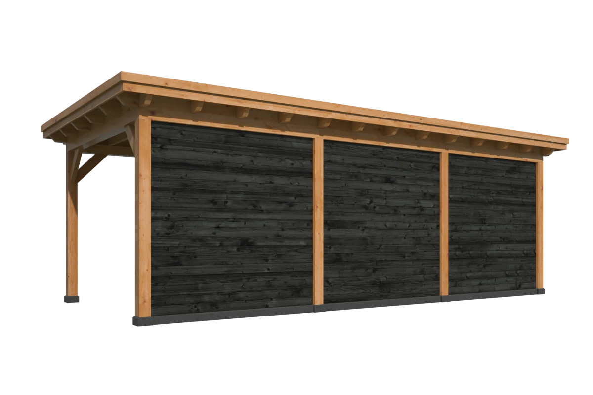 Platdak Odense XL Samenstelling 6 Red Class Wood zwart gespoten
