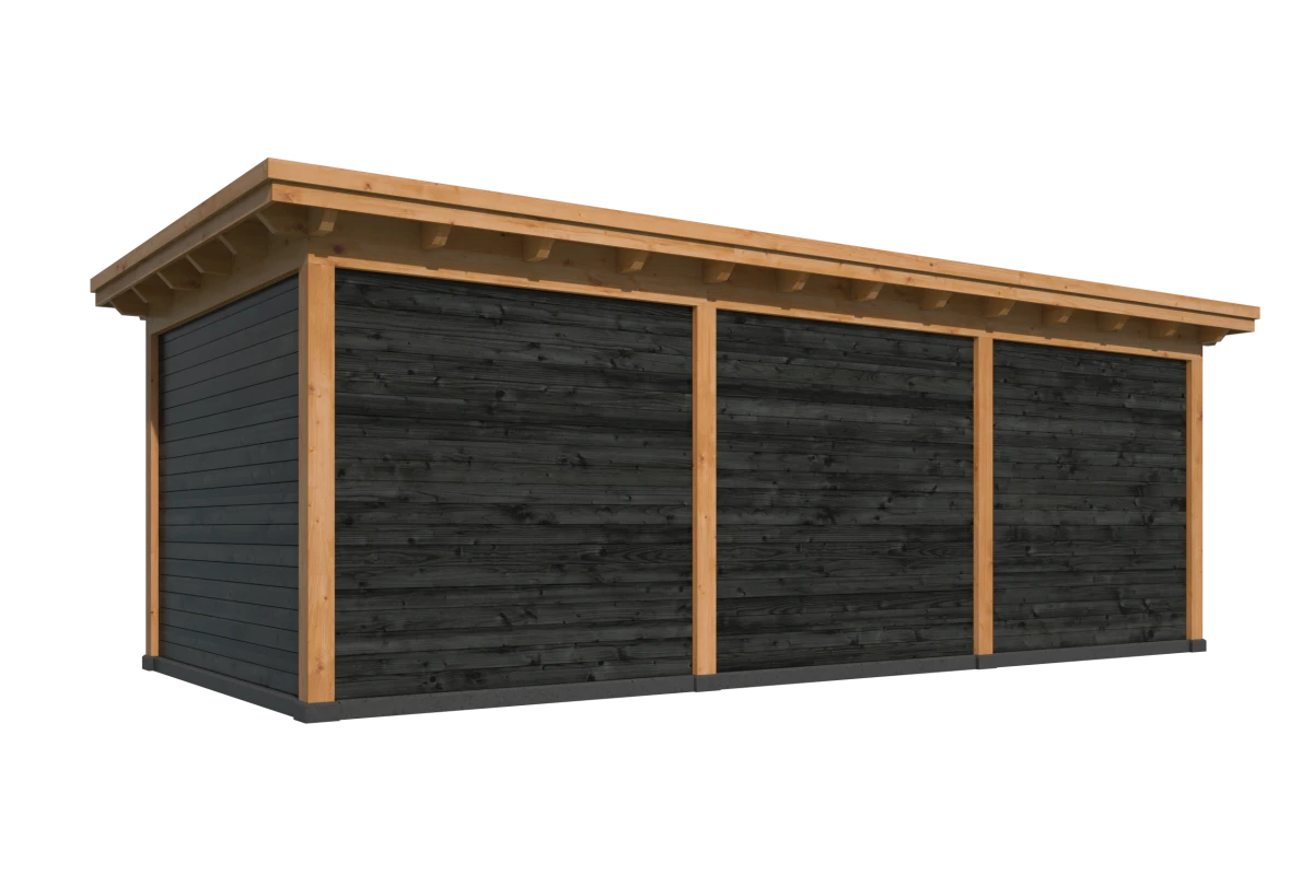 Platdak Odense XL Samenstelling 7 Red Class Wood zwart gespoten