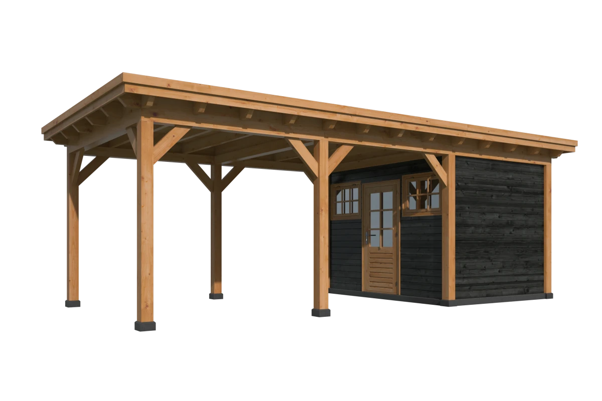 Platdak Odense XL Samenstelling 8 Red Class Wood zwart gespoten