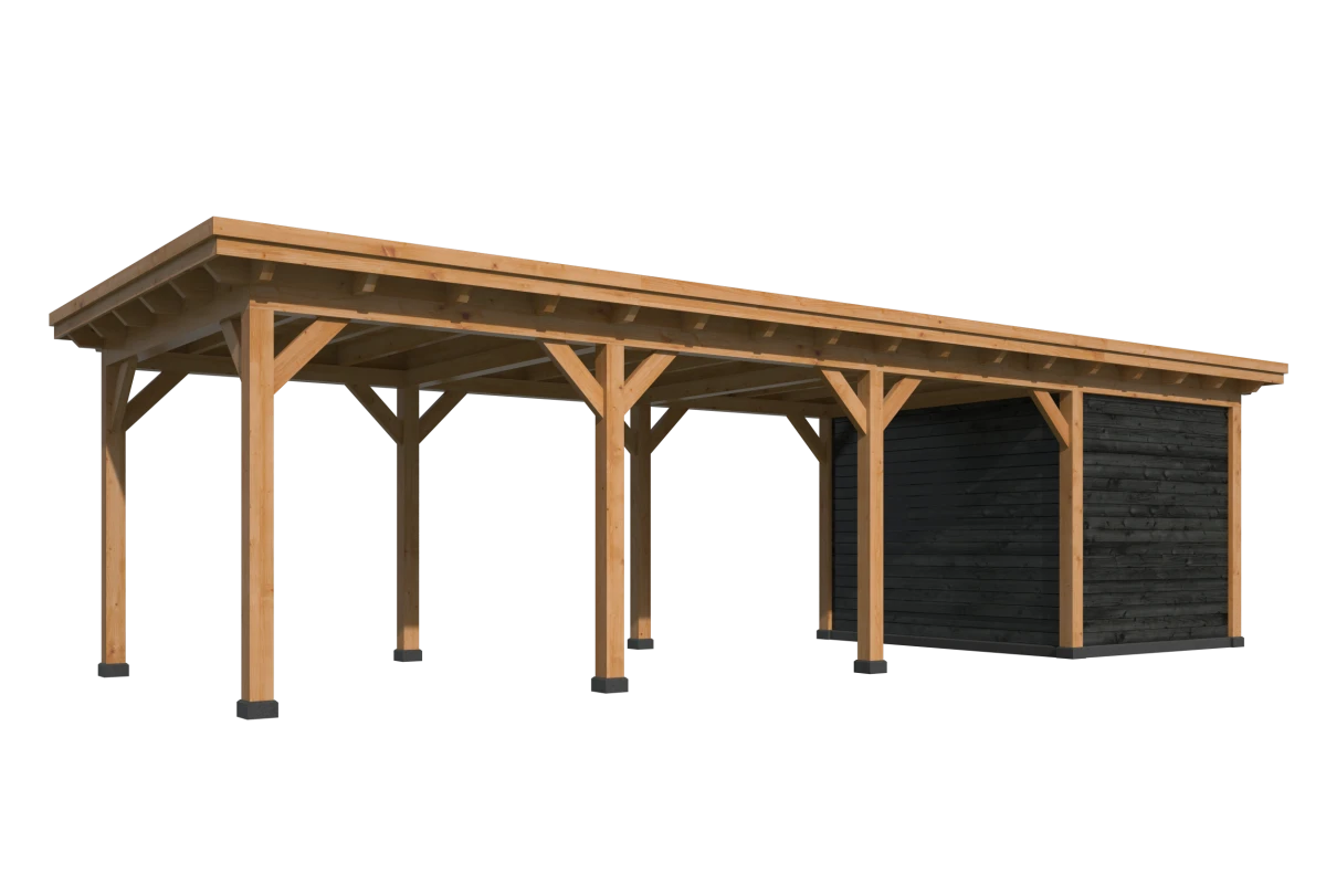 Platdak Odense XL Samenstelling 10 Red Class Wood zwart gespoten