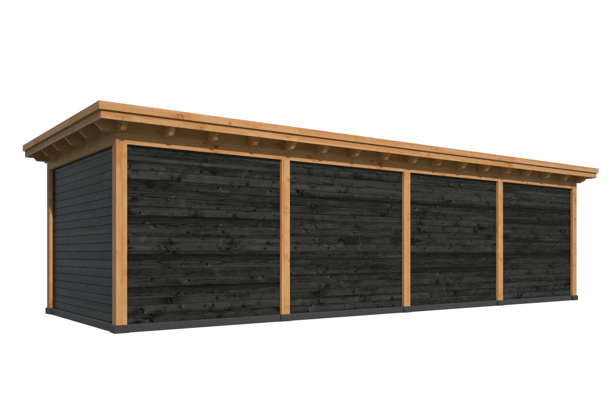 Platdak Odense XL Samenstelling 11 Red Class Wood zwart gespoten