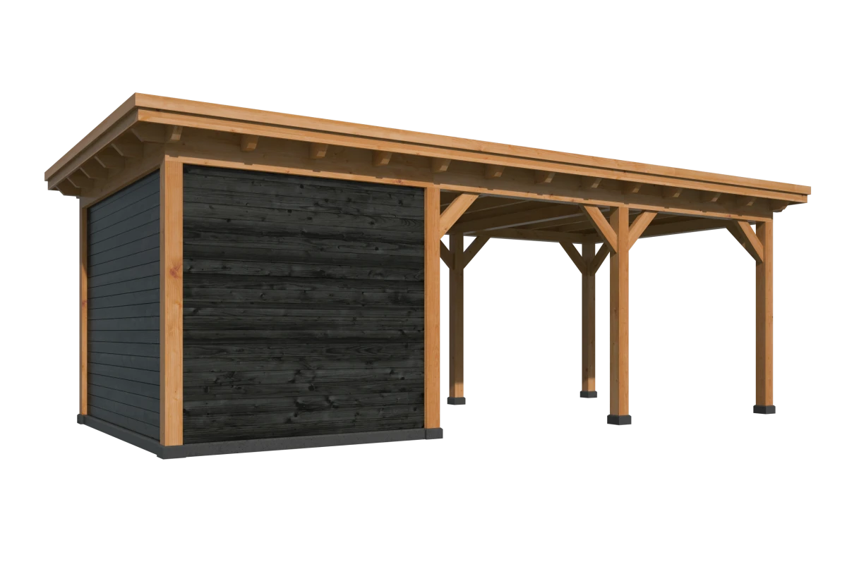 Platdak Odense XL Samenstelling 8 Red Class Wood zwart gespoten