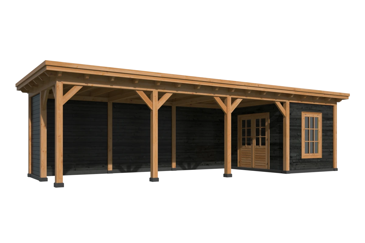 Platdak Odense XL Samenstelling 11 Red Class Wood zwart gespoten