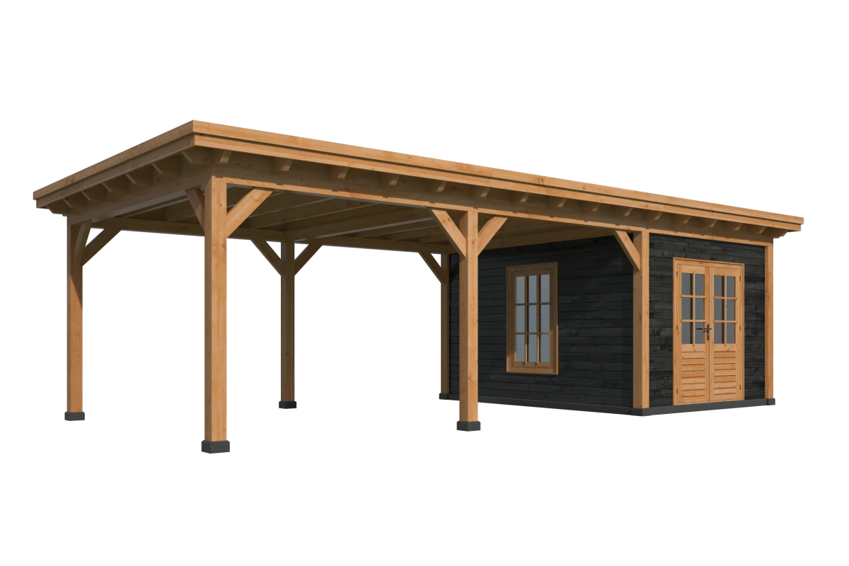 Platdak Odense XXL Samenstelling 7 Red Class Wood zwart gespoten