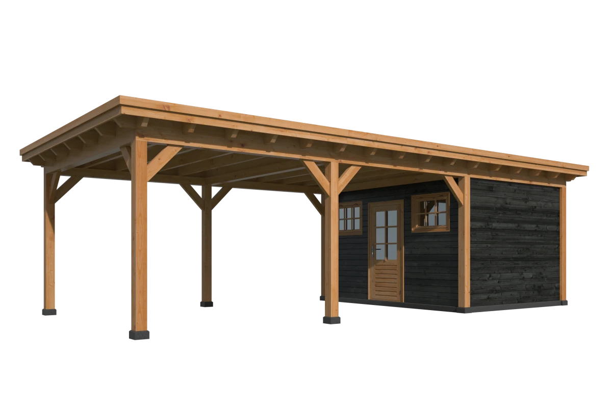 Platdak Odense XXL Samenstelling 8 Red Class Wood zwart gespoten