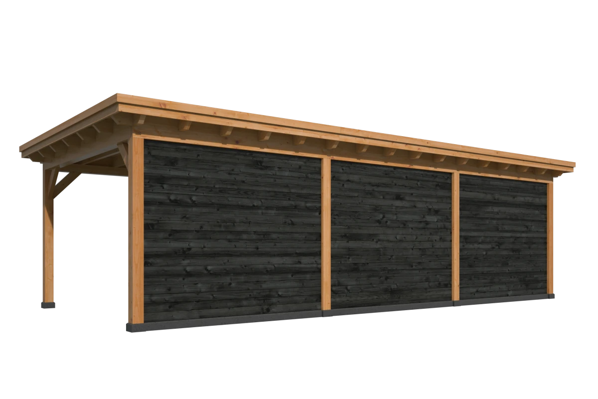 Platdak Odense XXL Samenstelling 6 Red Class Wood zwart gespoten