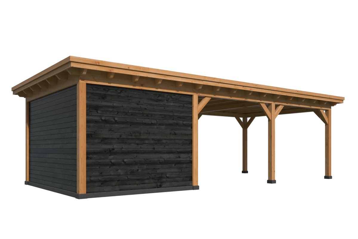 Platdak Odense XXL Samenstelling 7 Red Class Wood zwart gespoten