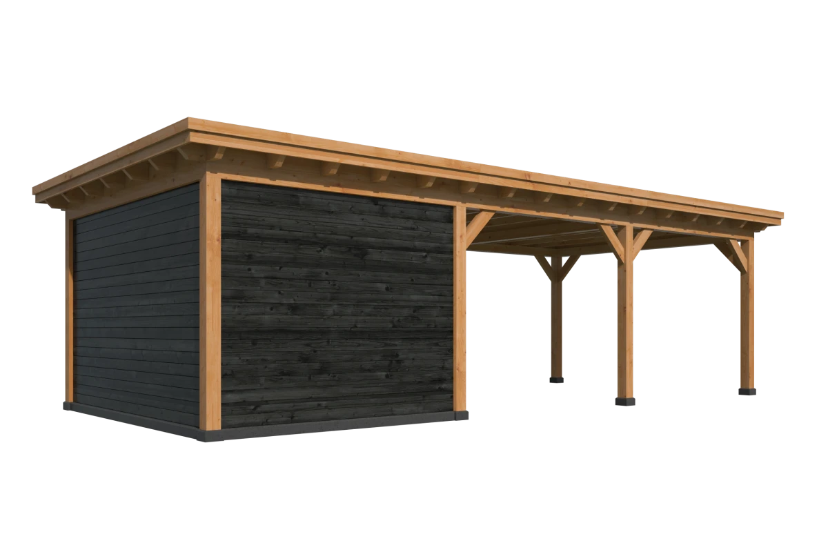 Platdak Odense XXL Samenstelling 8 Red Class Wood zwart gespoten