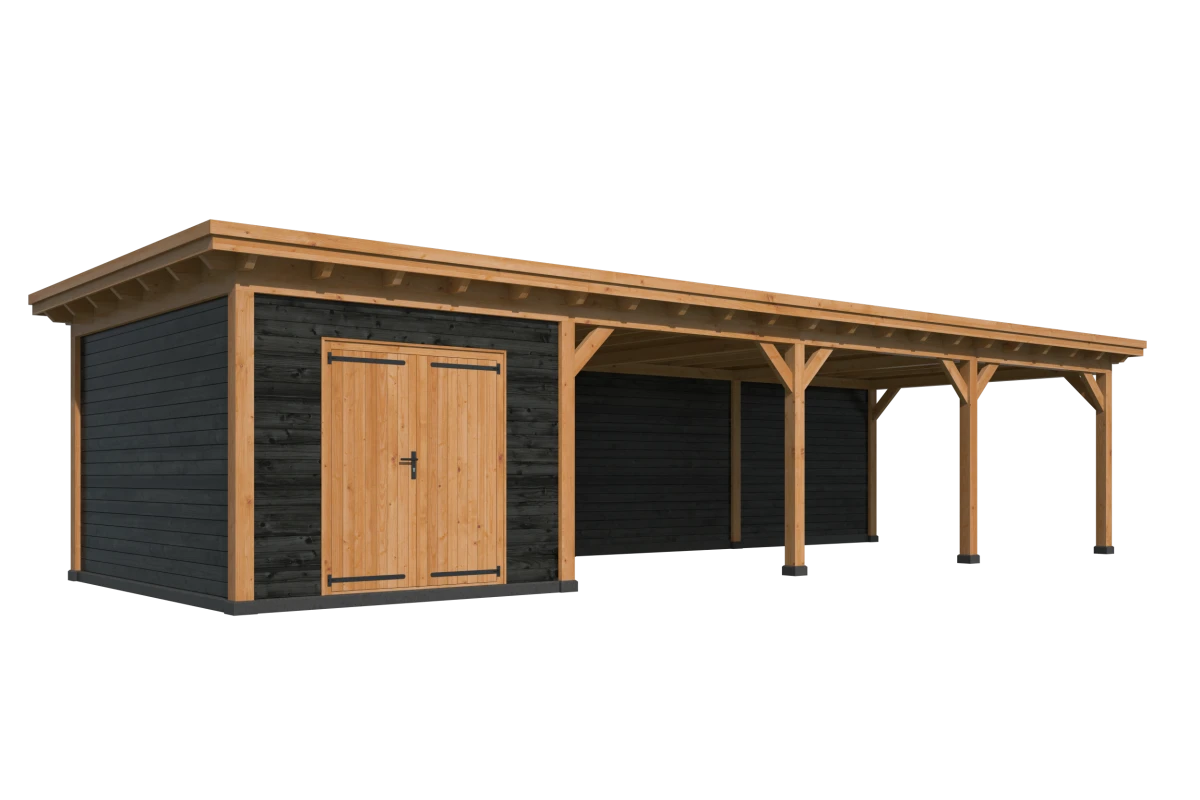 Platdak Odense XXL Samenstelling 10 Red Class Wood zwart gespoten