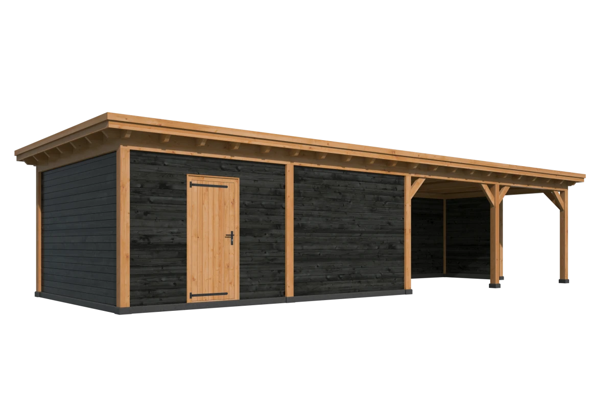 Platdak Odense XXL Samenstelling 12 Red Class Wood zwart gespoten