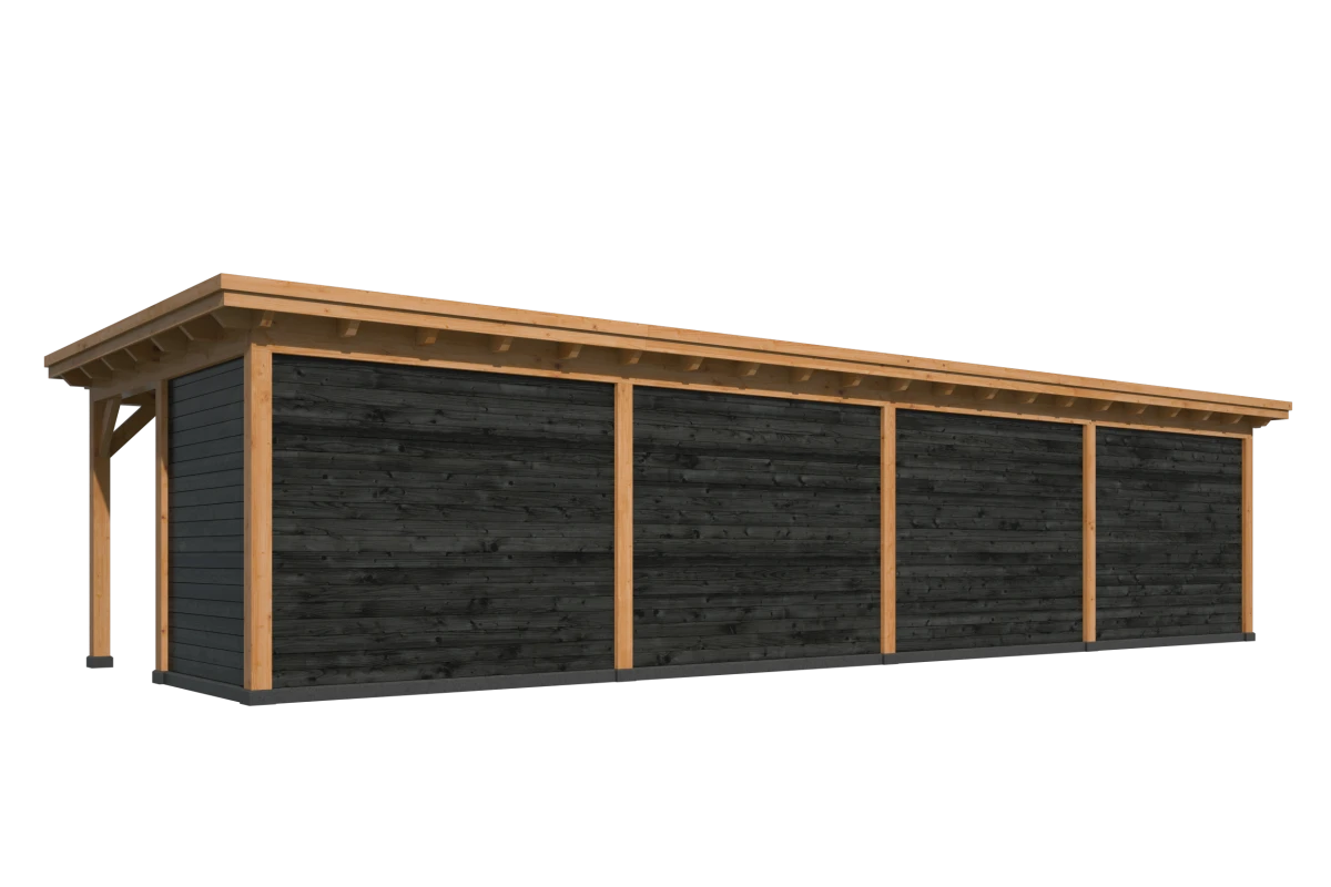 Platdak Odense XXL Samenstelling 12 Red Class Wood zwart gespoten