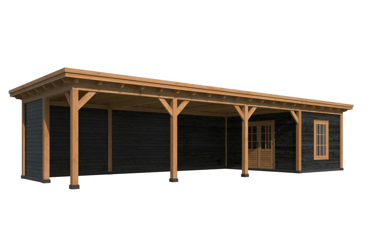 Platdak Odense XXL Samenstelling 11 Red Class Wood zwart gespoten