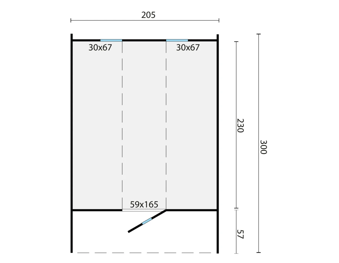 Saunabarrel | Ø205 x 300 cm | 38 mm | onbehandeld vuren