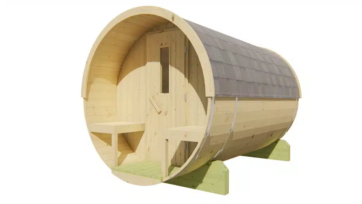 Saunabarrel | Ø205 x 300 cm | 38 mm | onbehandeld vuren