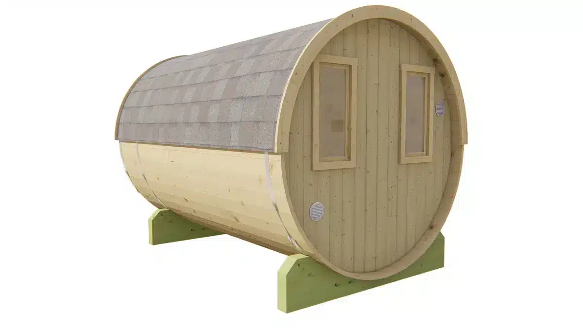 Saunabarrel | Ø205 x 300 cm | 38 mm | onbehandeld vuren
