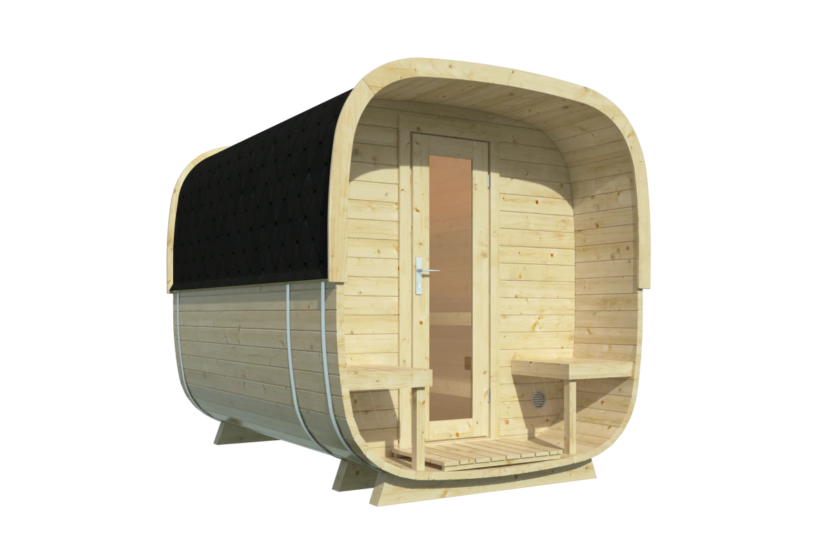 Sauna cube Rovaniemi 280 cm | 38 mm | onbehandeld