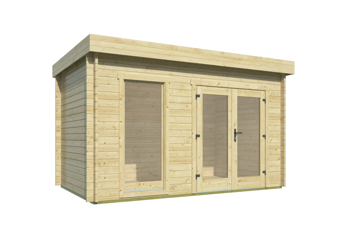 Blokhut – Tuinhuis Alana | 40 mm | vuren bruin geïmpregneerd