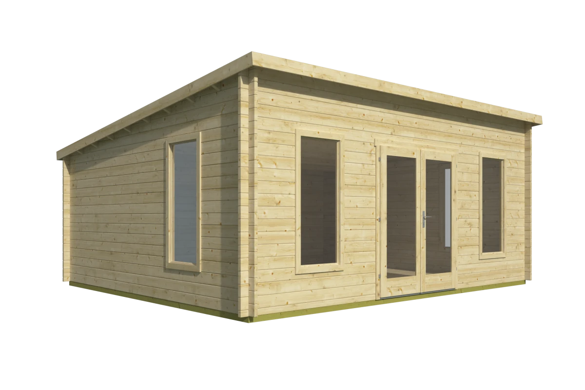 Blokhut – Tuinhuis Calpe | 44 mm | vuren grijs geïmpregneerd