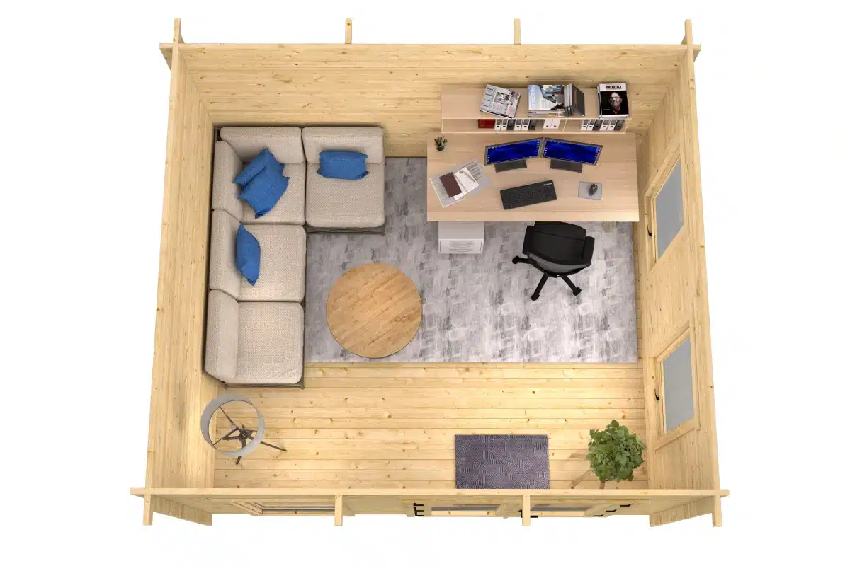 Blokhut – Tuinhuis Bruce | 40 mm | vuren Red Class Wood geïmpregneerd