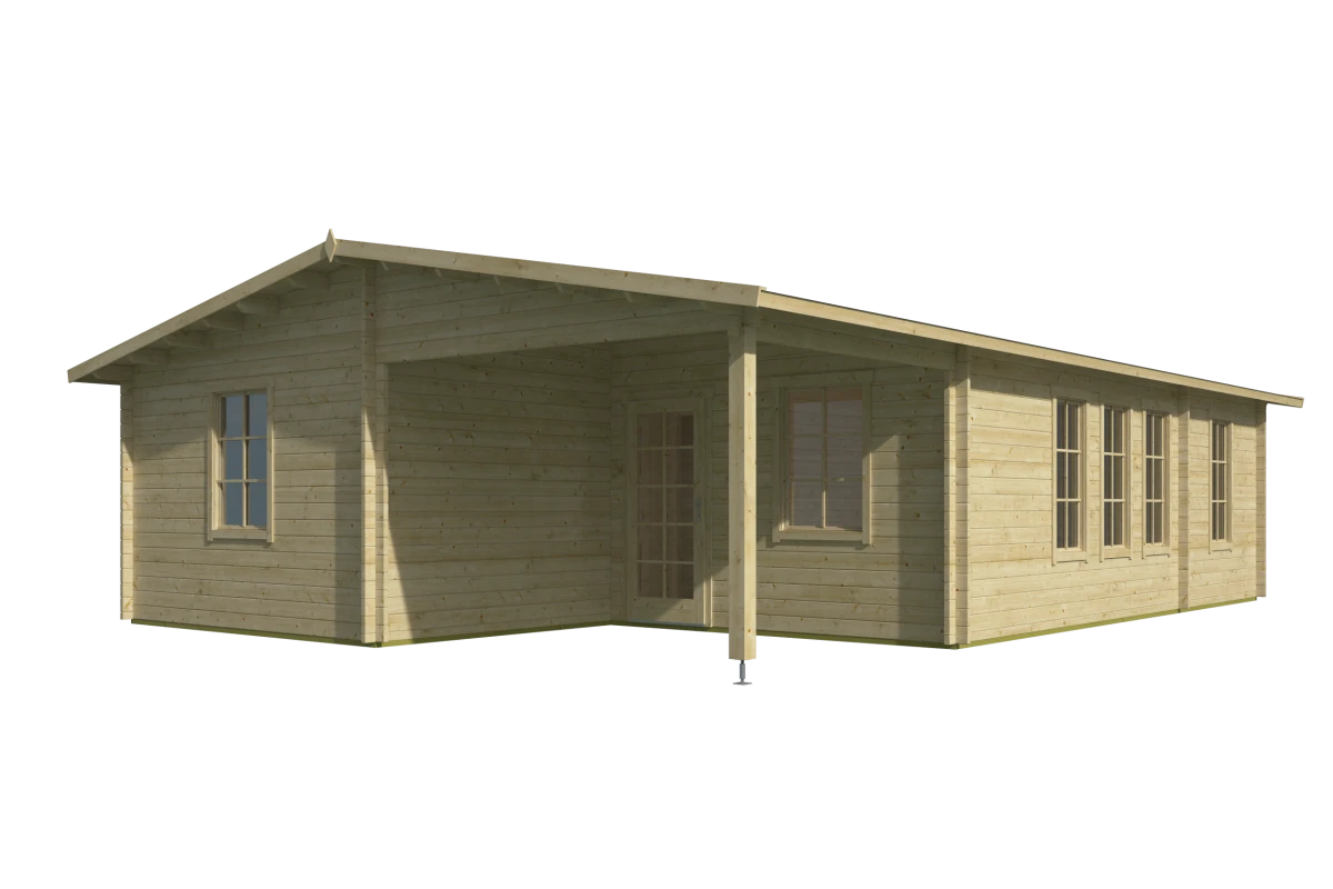 Blokhut – Tuinhuis Canarias | 44 mm | vuren groen geïmpregneerd