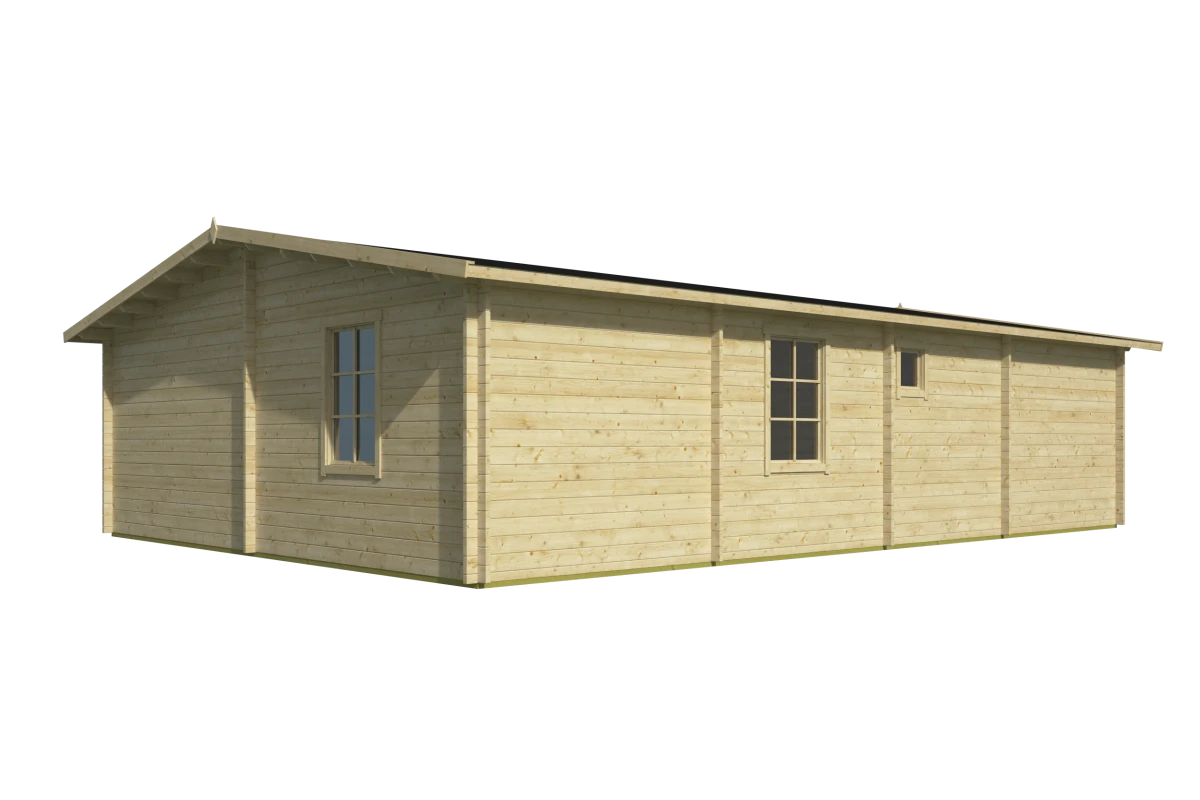 Blokhut – Tuinhuis Canarias | 44 mm | vuren grijs geïmpregneerd