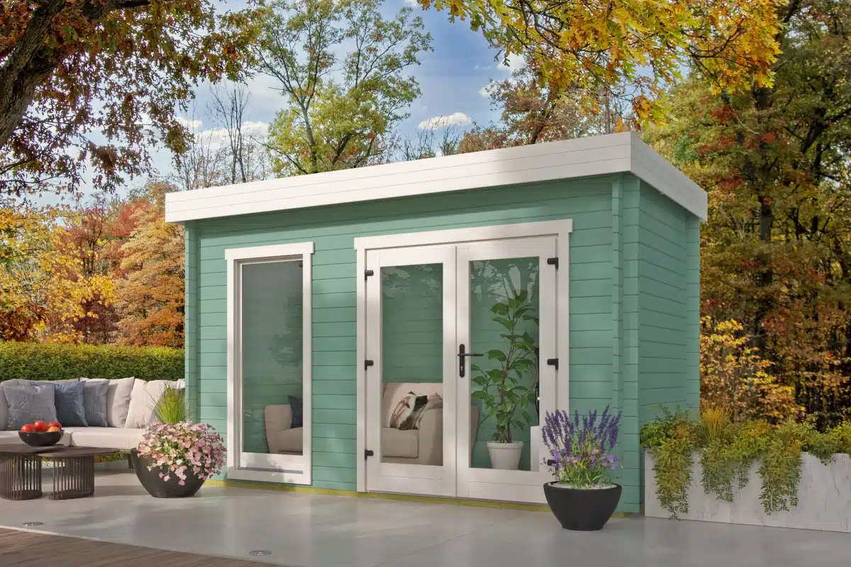 Blokhut – Tuinhuis Harriot | 40 mm | vuren honinggeel geïmpregneerd
