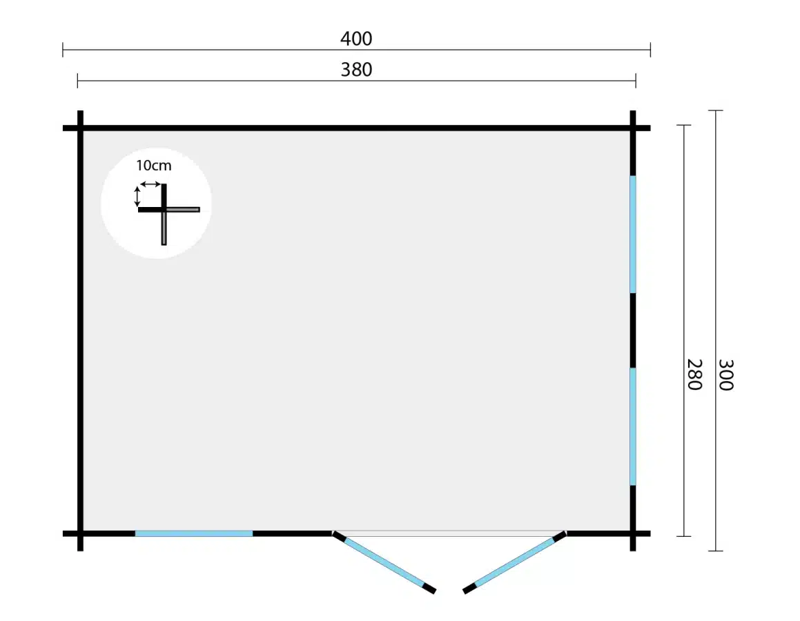 Blokhut – Tuinhuis Jason | 40 mm | vuren Red Class Wood geïmpregneerd