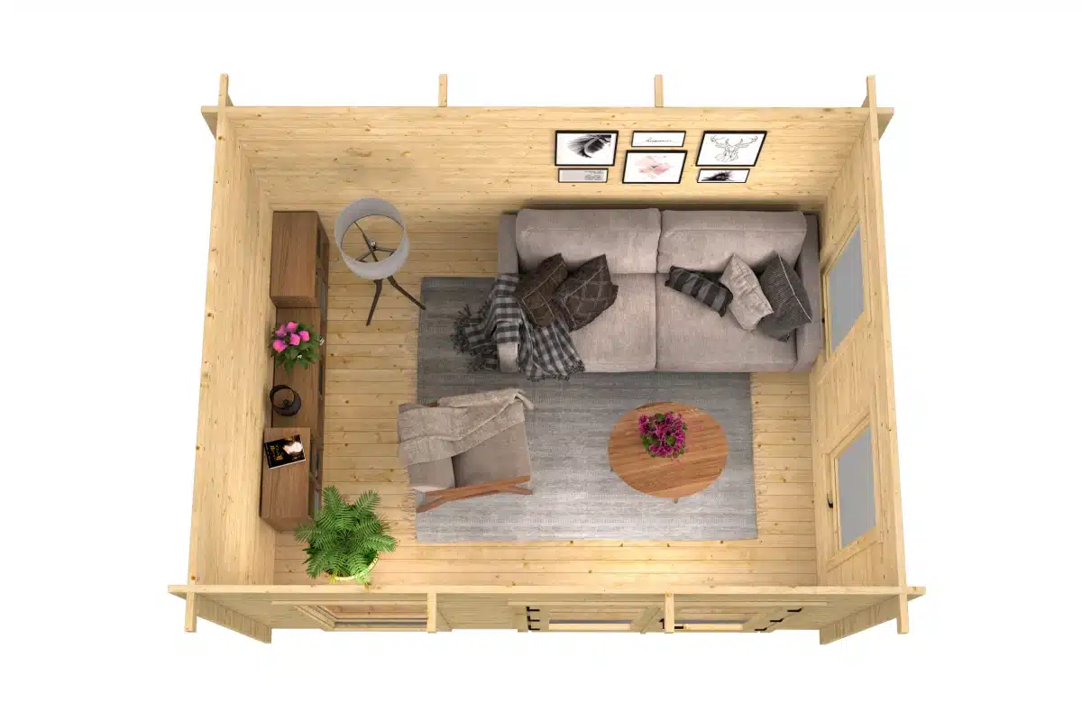 Blokhut – Tuinhuis Jason | 40 mm | vuren Red Class Wood geïmpregneerd