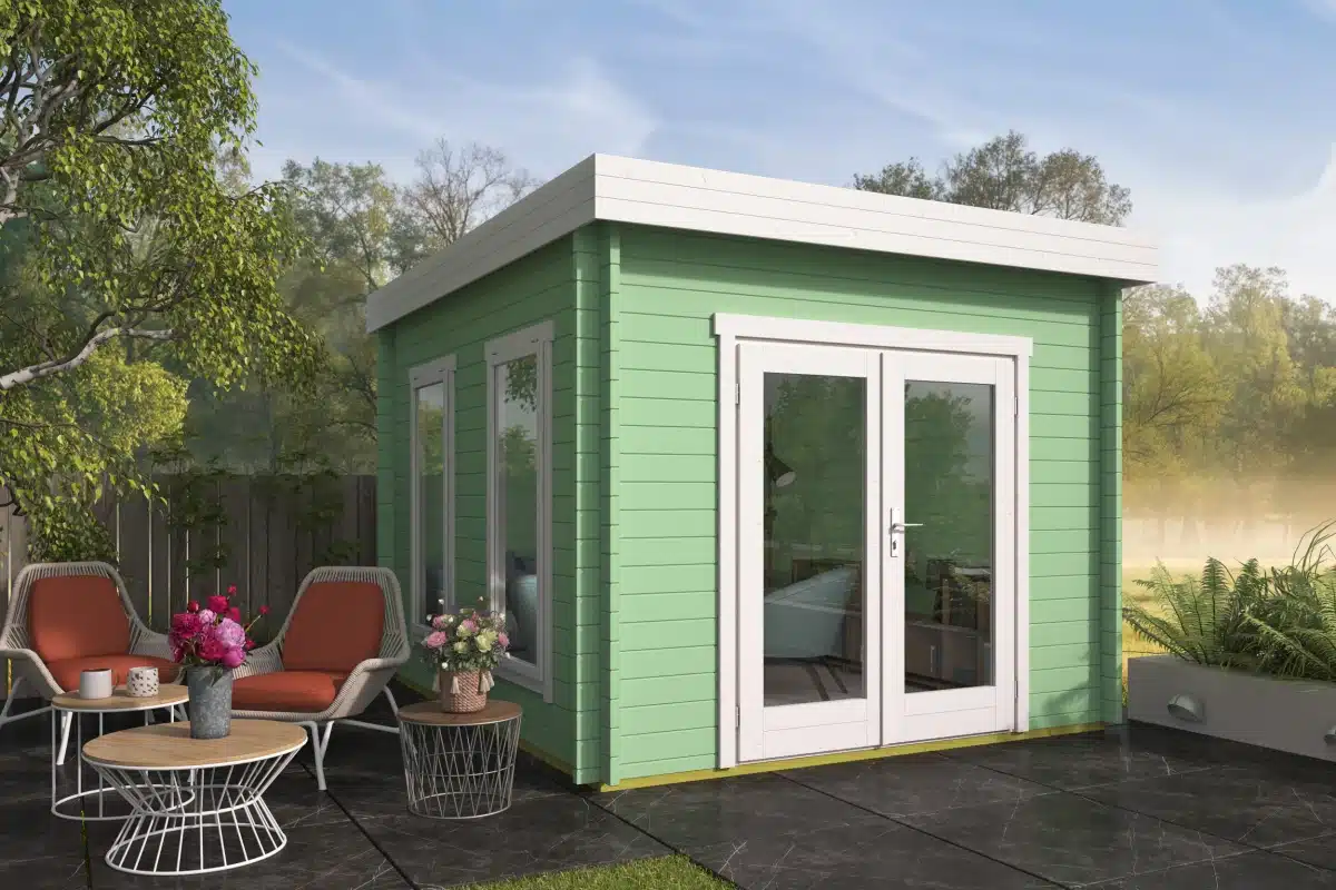 Blokhut – Tuinhuis Lee | 40 mm | vuren bruin geïmpregneerd