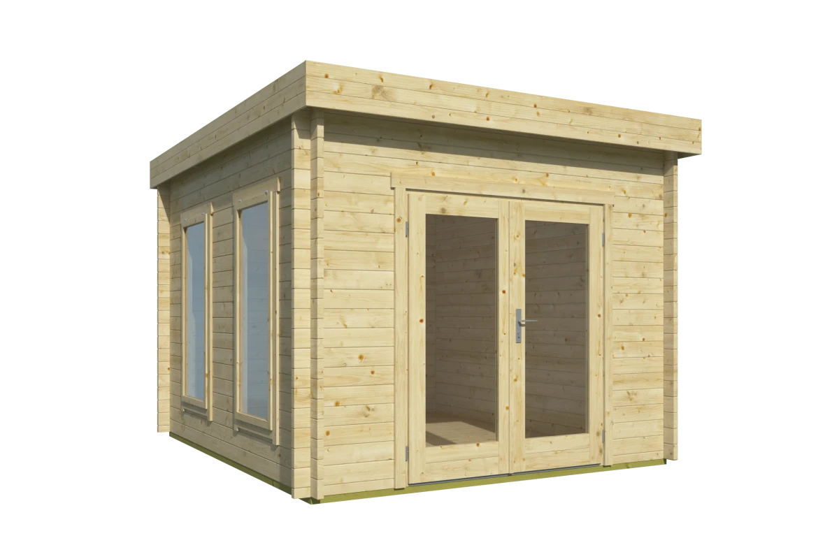 Blokhut – Tuinhuis Lee | 40 mm | vuren groen geïmpregneerd
