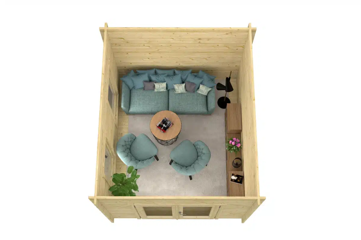 Blokhut – Tuinhuis Lee | 40 mm | vuren Red Class Wood geïmpregneerd