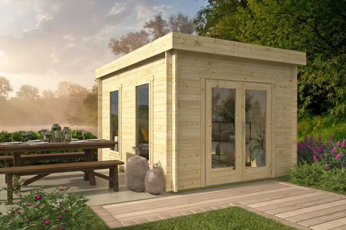Blokhut – Tuinhuis Kerry | 40 mm | onbehandeld