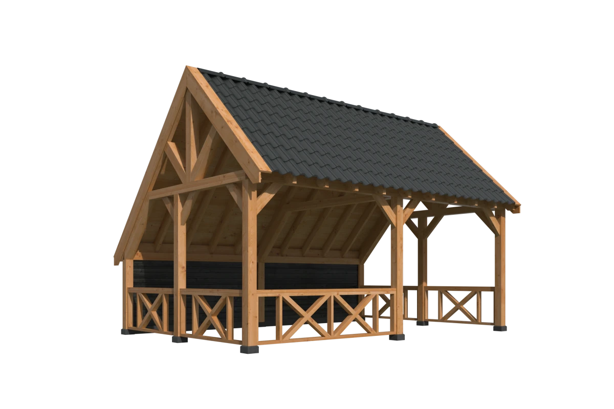 Kapschuur Billund XL Samenstelling 4 Red Class Wood zwart gespoten
