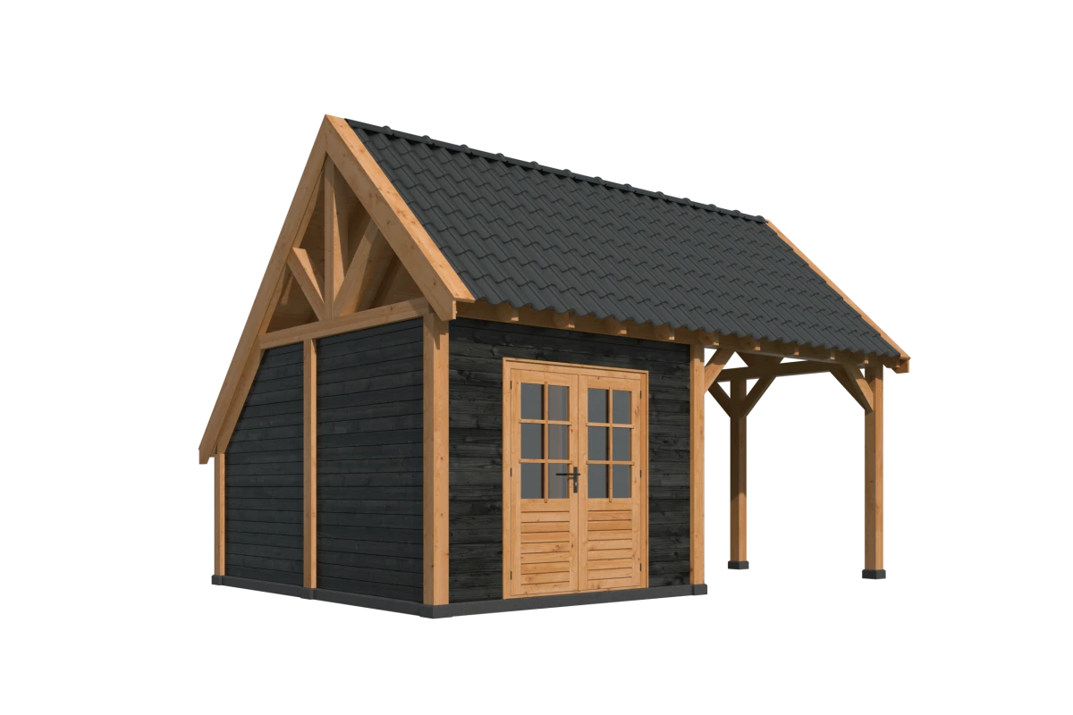 Kapschuur Billund XL Samenstelling 3 Red Class Wood zwart gespoten