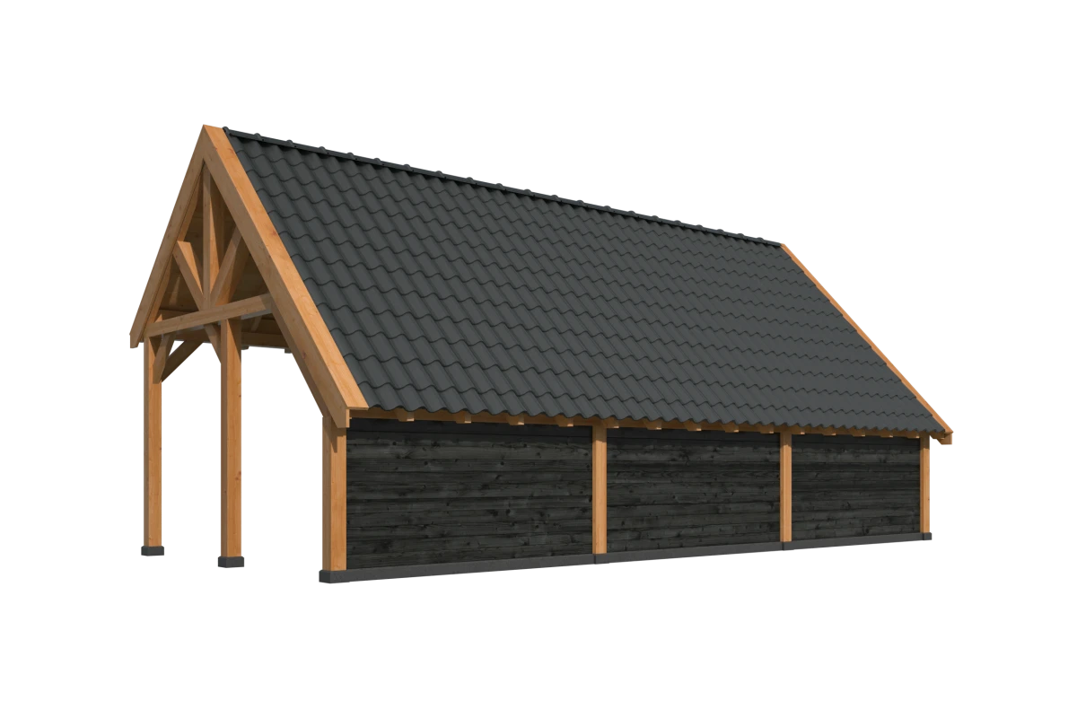 Kapschuur Billund XL Samenstelling 7 Red Class Wood zwart gespoten