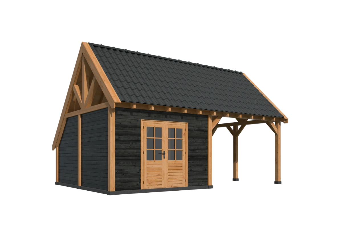 Kapschuur Billund XXL Samenstelling 3 Red Class Wood zwart gespoten