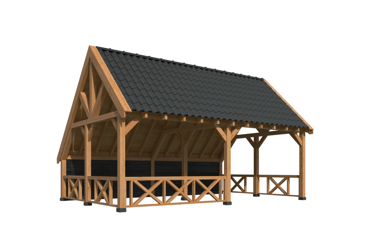 Kapschuur Billund XXL Samenstelling 4 Red Class Wood zwart gespoten