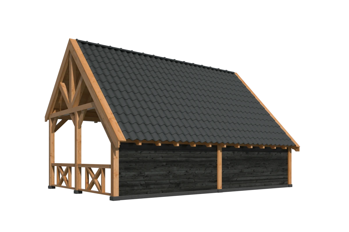 Kapschuur Billund XXL Samenstelling 4 Red Class Wood zwart gespoten