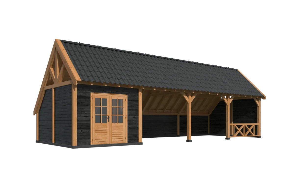 Kapschuur Billund XL Samenstelling 11 Red Class Wood zwart gespoten