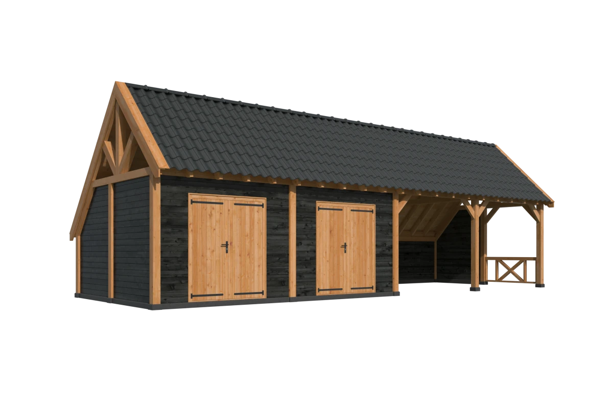 Kapschuur Billund XL Samenstelling 12 Red Class Wood zwart gespoten