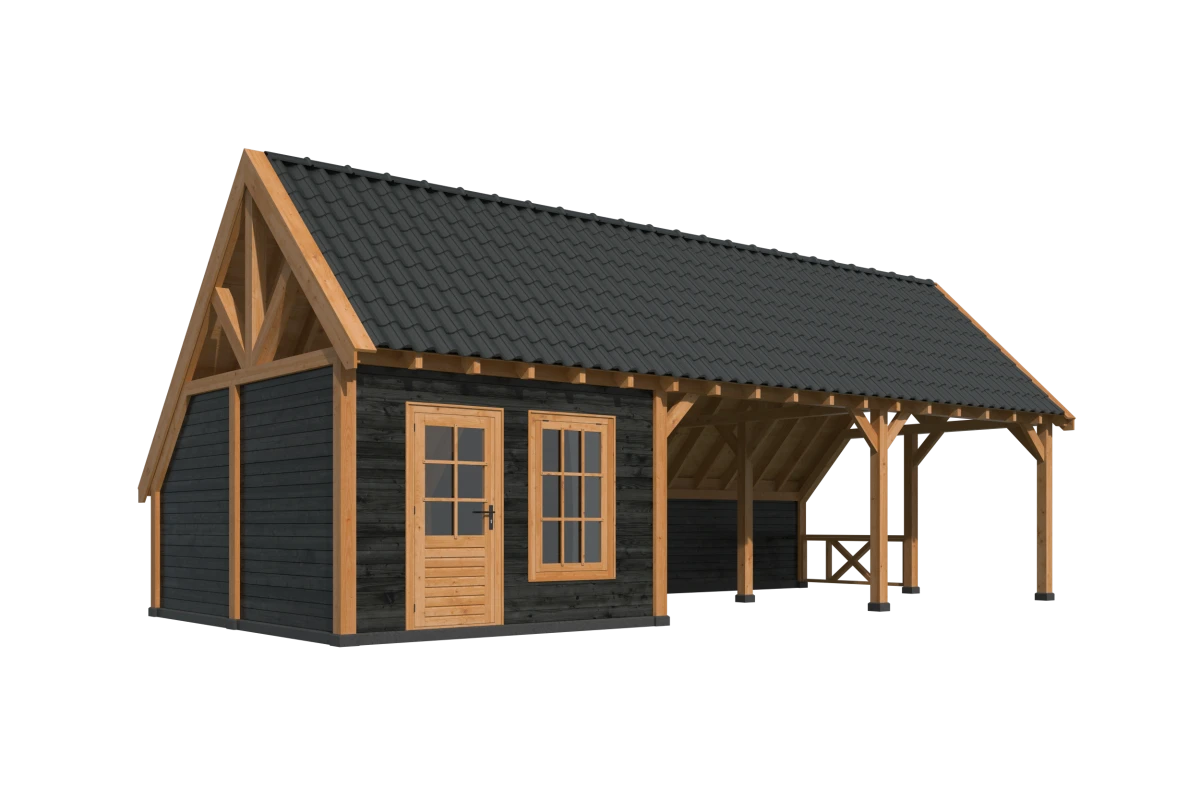 Kapschuur Billund XXL Samenstelling 8 Red Class Wood zwart gespoten