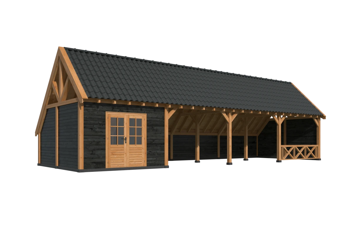 Kapschuur Billund XXL Samenstelling 11 Red Class Wood zwart gespoten