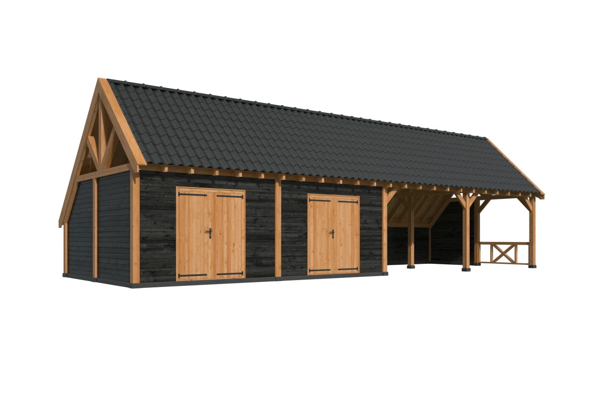 Kapschuur Billund XXL Samenstelling 12 Red Class Wood zwart gespoten