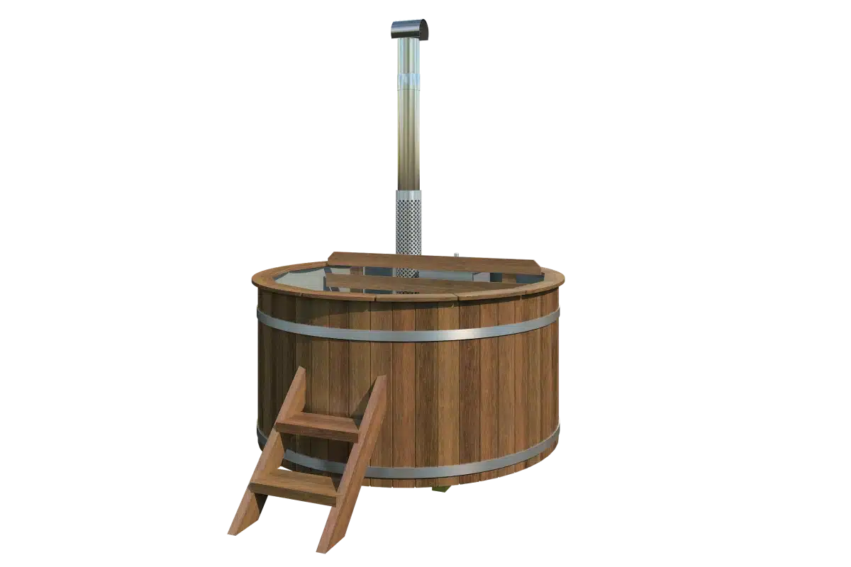 Hottub met interne RVS kachel Ø180 cm Thermowood