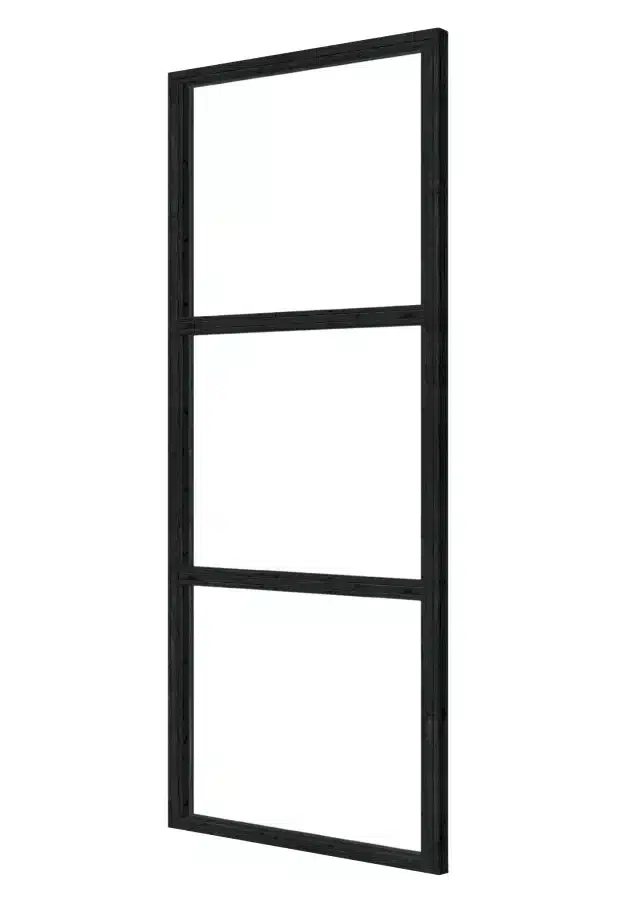 Steellook glaswand 82,5 x 212 cm, zwart