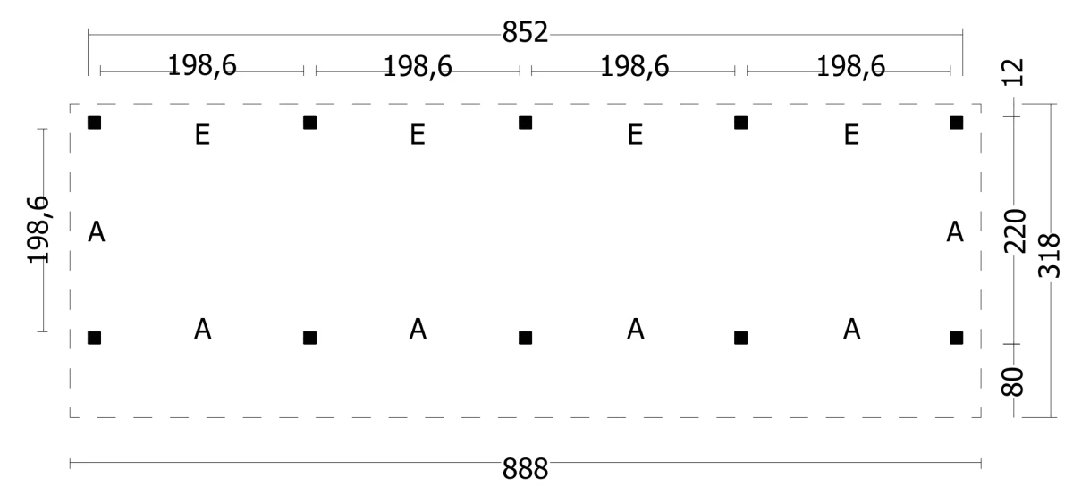 Bergen L Type 9 Douglas Gedroogd Potdekselplank blank