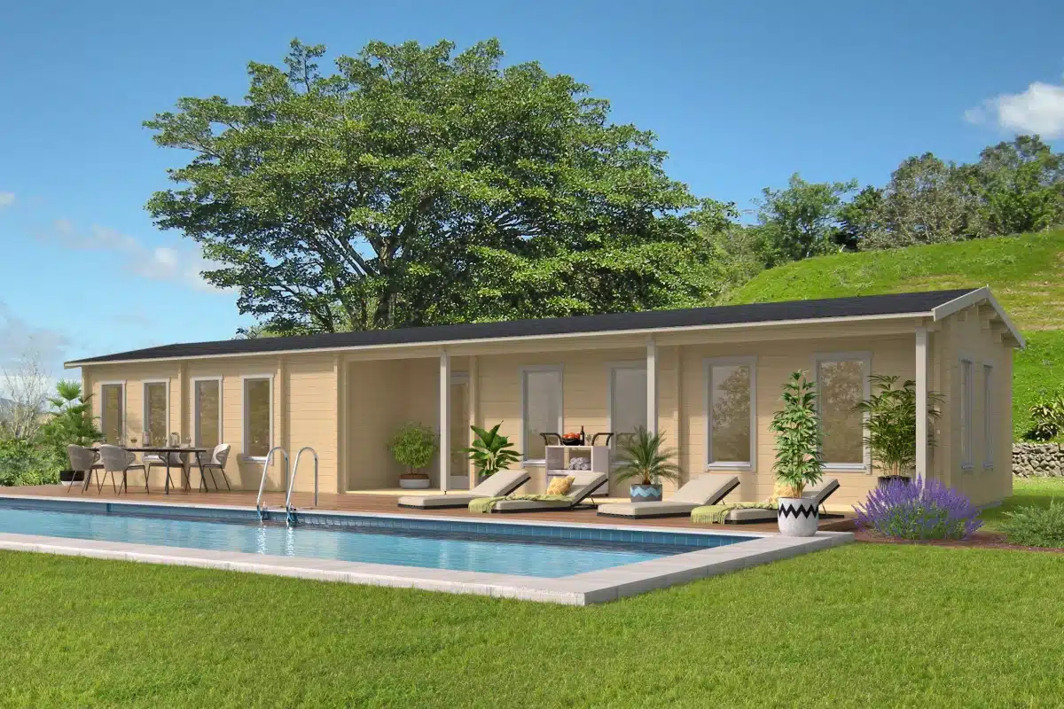 Blokhut – Tuinhuis Castlecomer | 70 mm | vuren onbehandeld