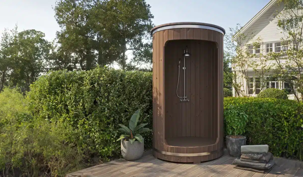 Buitendouche barrel Ø130 cm | 42 mm | Thermowood